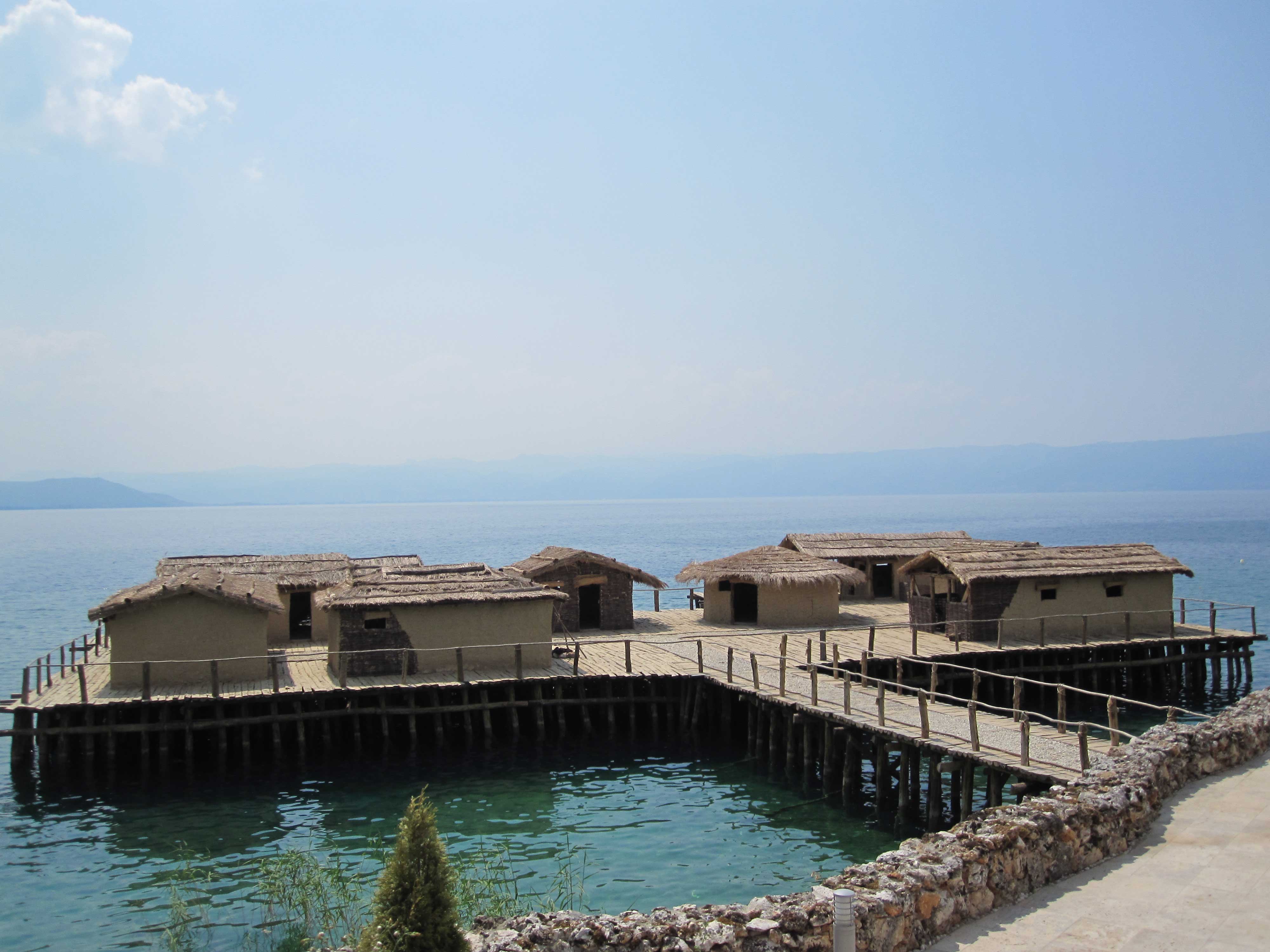 Gradište stilt houses over water